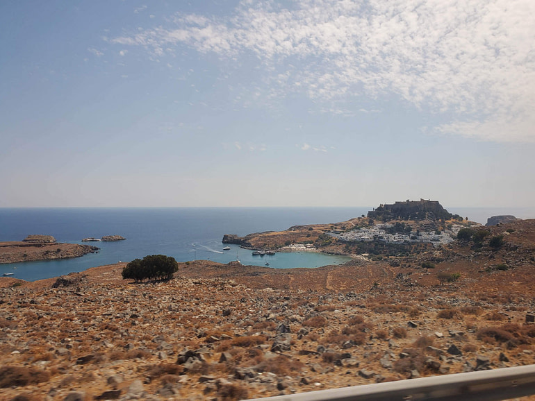 Lindos from the main road