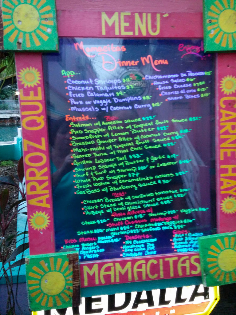 menu sign