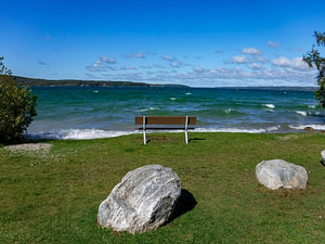 lakeside bench