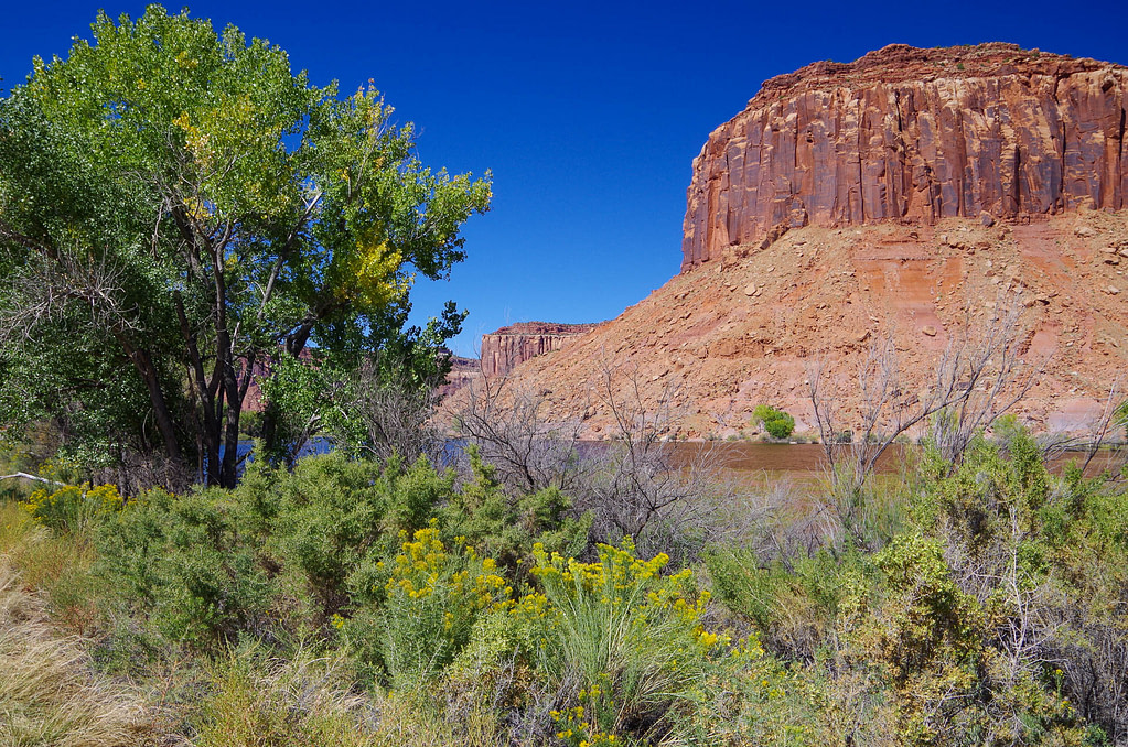 mesa with river