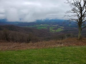 Parkway view with clouds