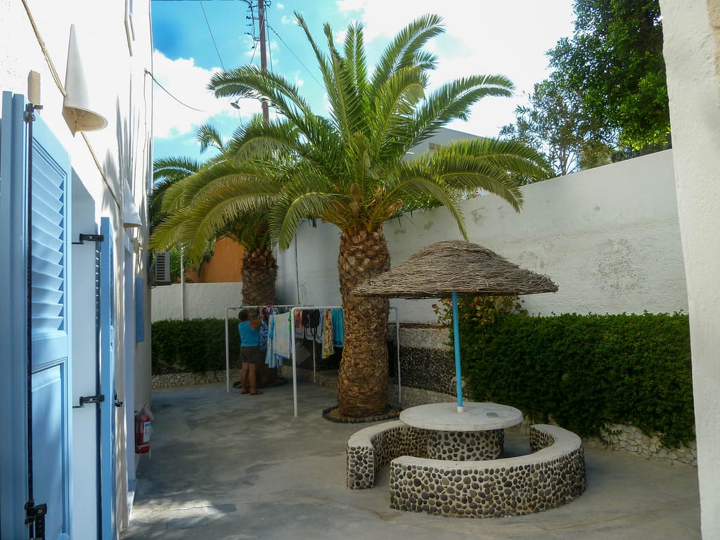 hotel courtyard