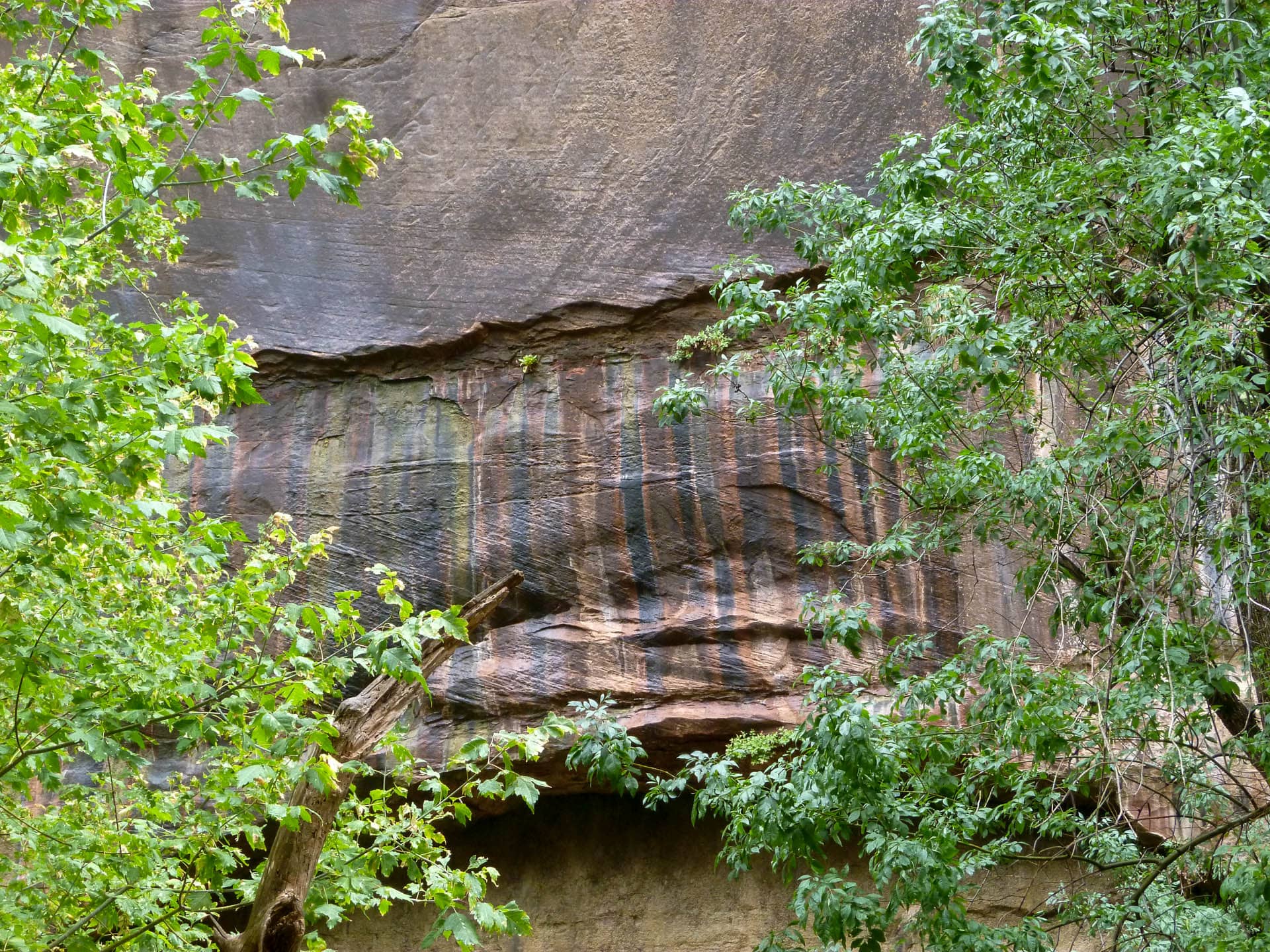 colorful rock wall