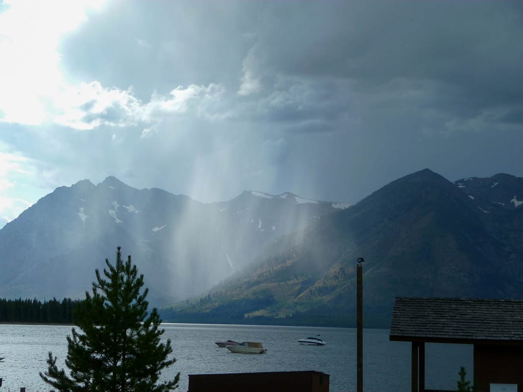 mountains with rain?