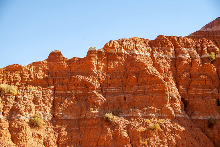 red and white striped rocks