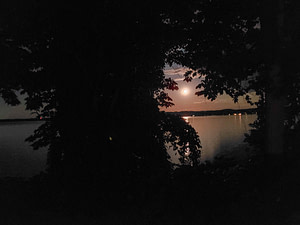 moon over Duck Lake