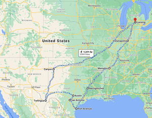 texas road trip map
