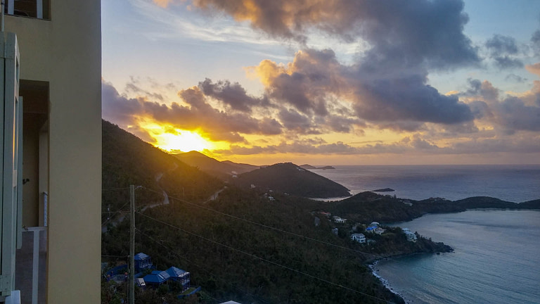 Sunset view from our Airbnb