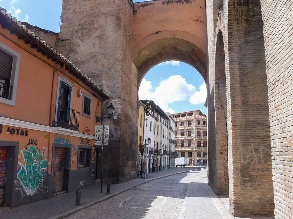 entrance through city walls