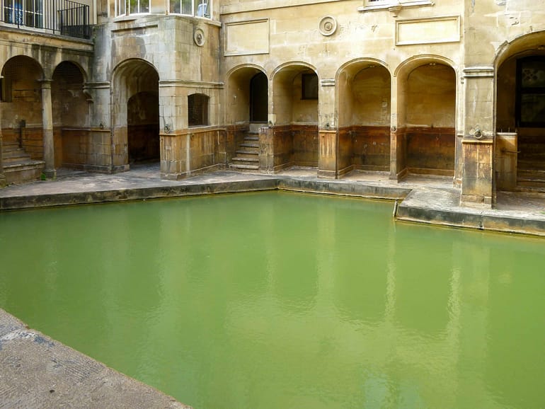 Roman Baths at pool level