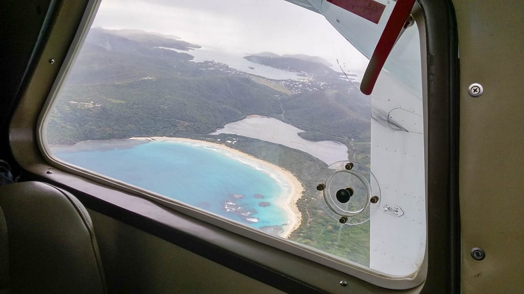 aerial view of Flamenco beach