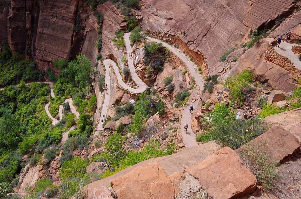 Angel's Landing trail from above