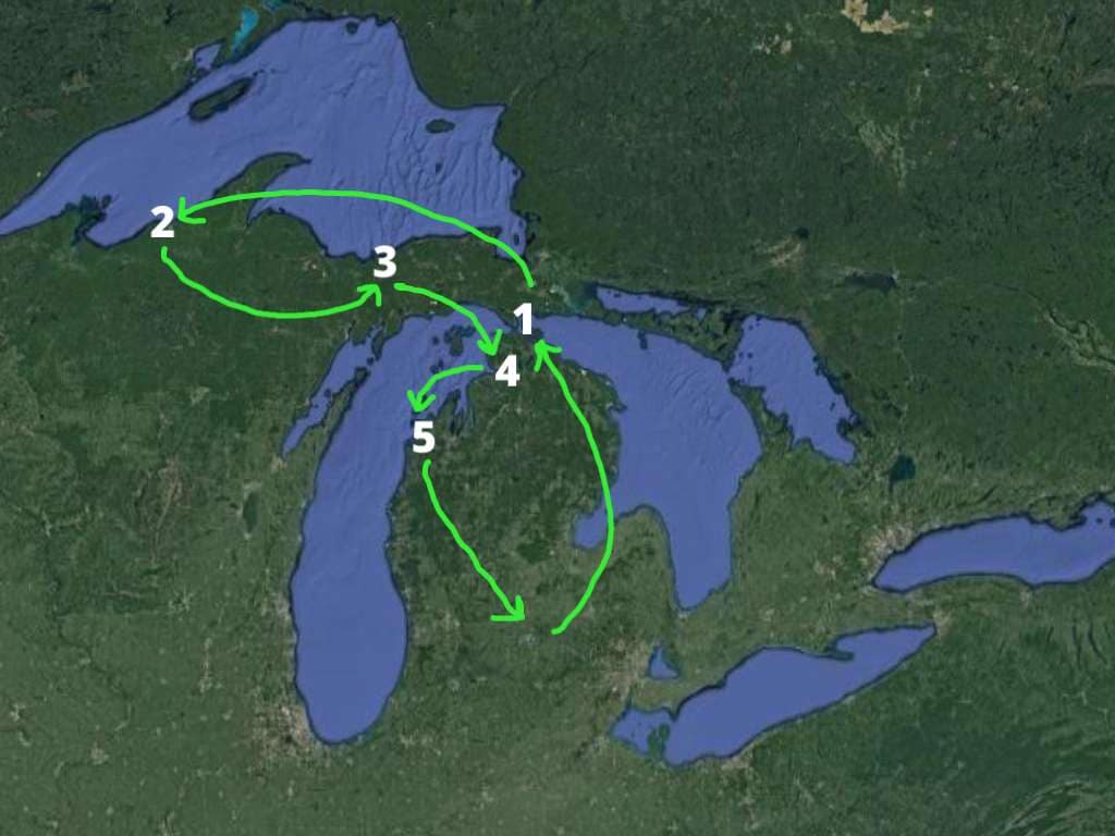 itinerary map