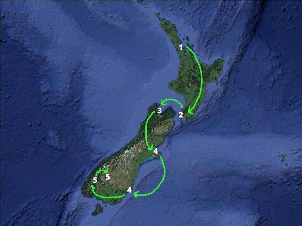 itinerary map