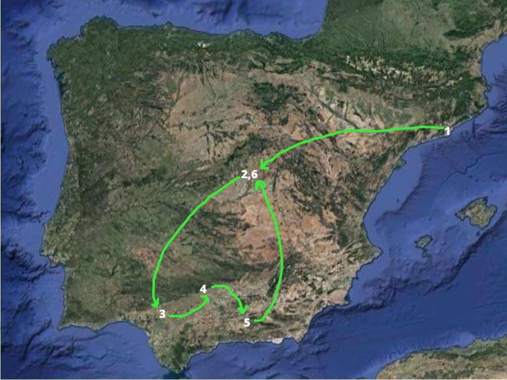 itinerary map