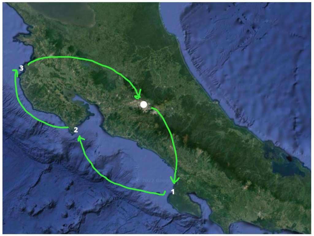 itinerary map