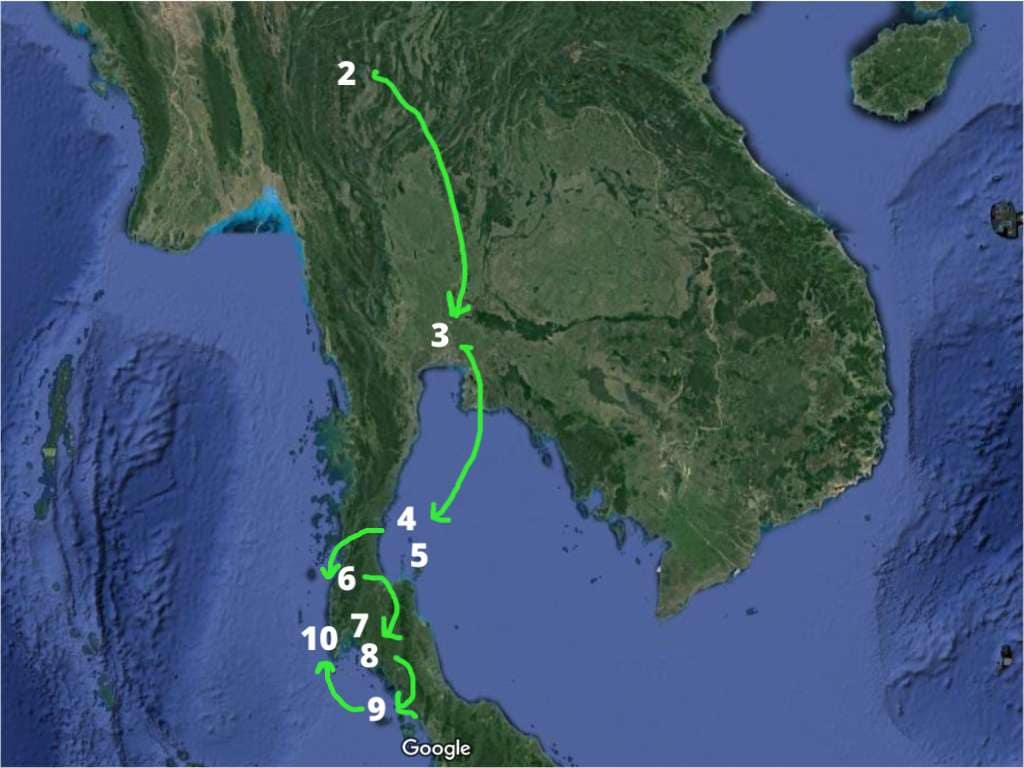 itinerary map