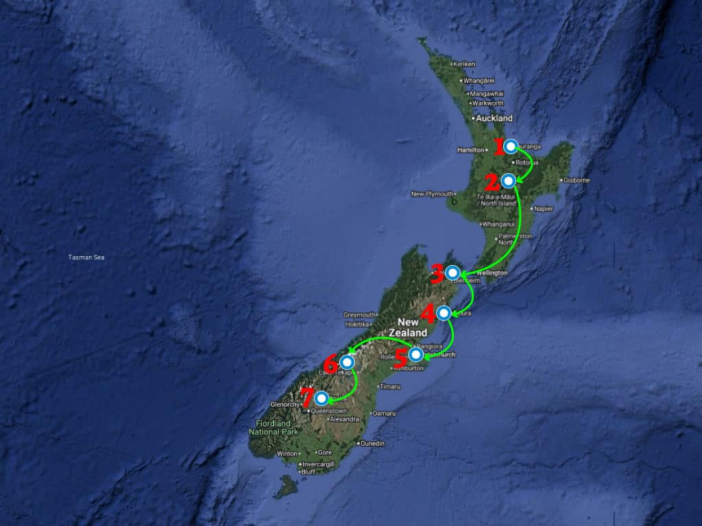 map of trip