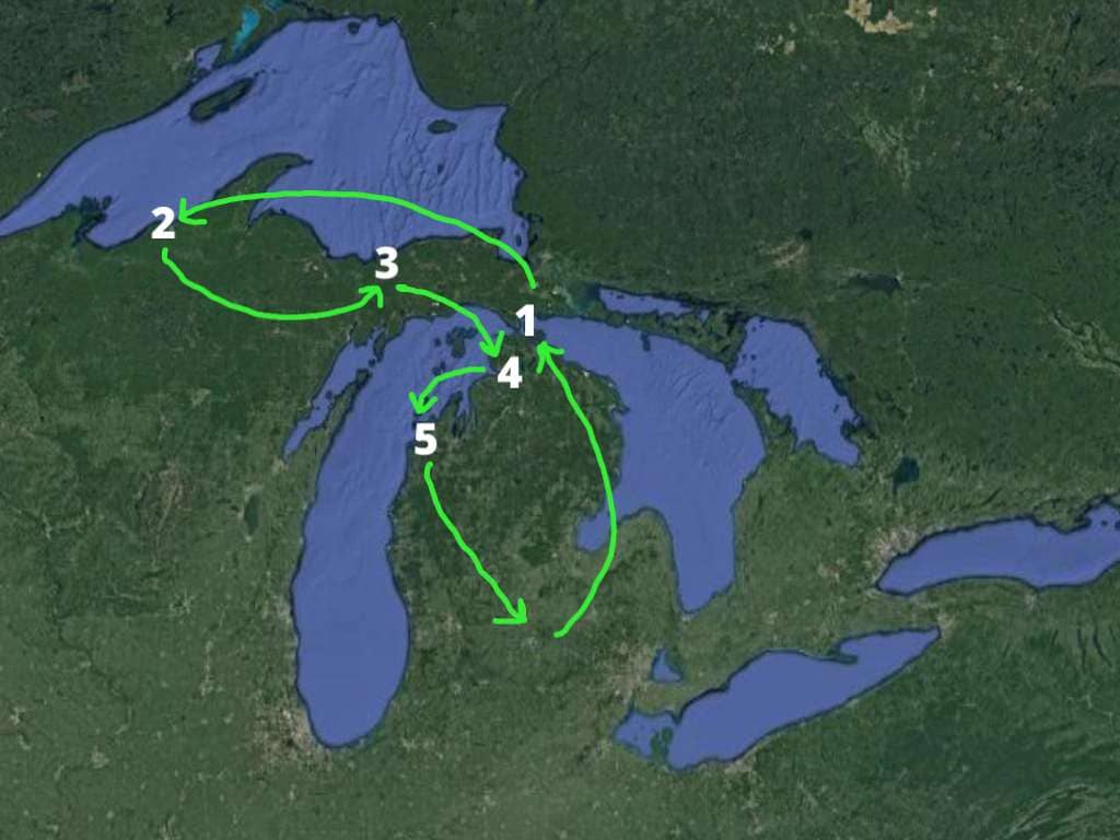 itinerary map
