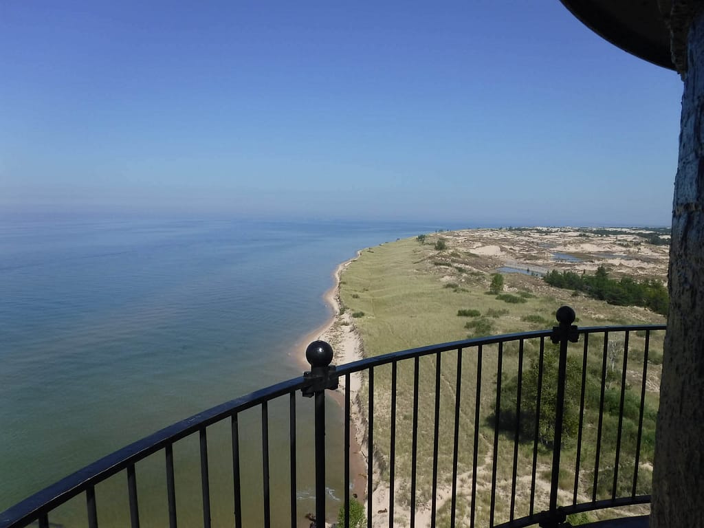 view from Ludington lighthouse