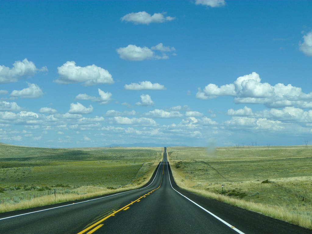 long straight road