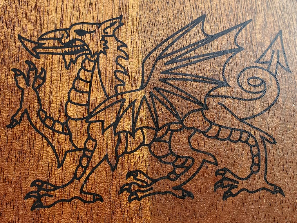 Welsh dragon carving