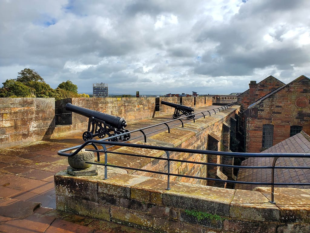 cannons on wall