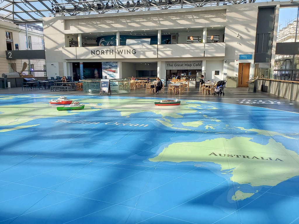 giant floor map