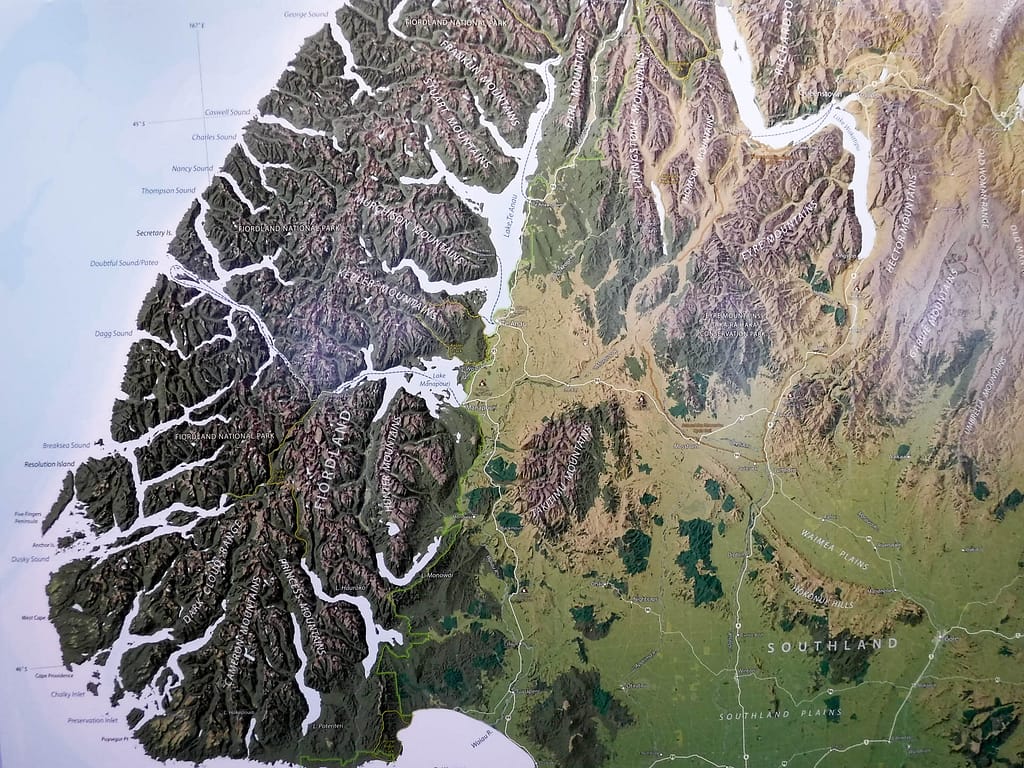 Fjordland map