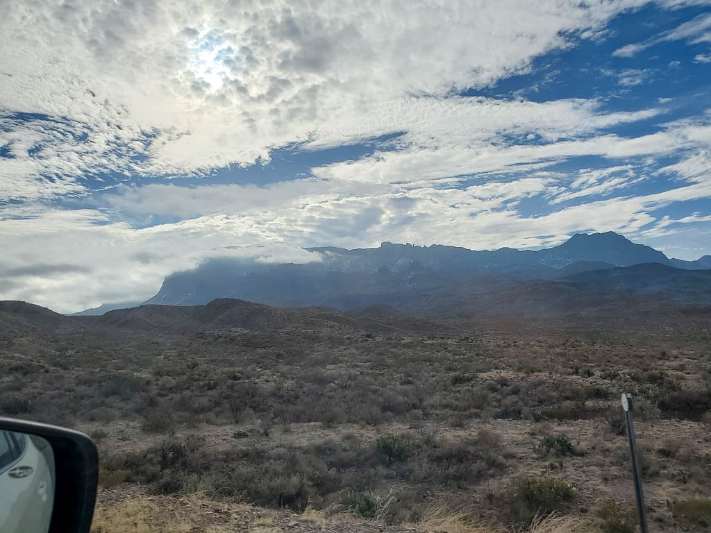 Chisos Mountains and clouds