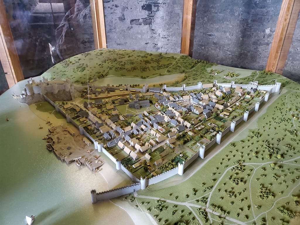 scale model of castle and town