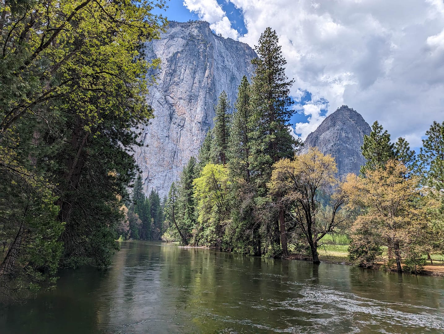 cliffs and river