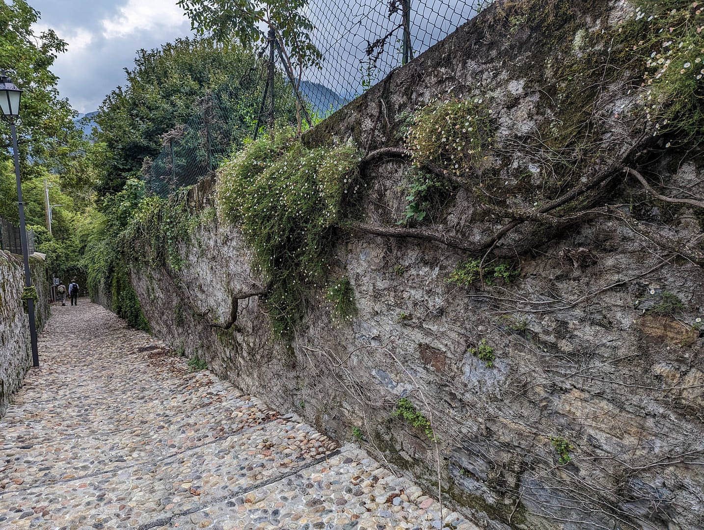 stone walk within stone walls