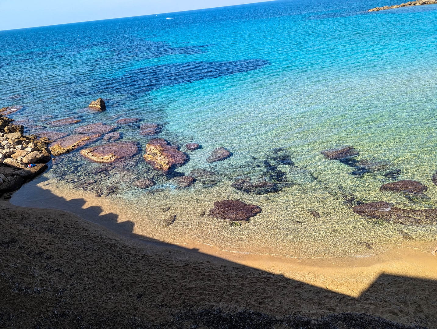 beach with clear water