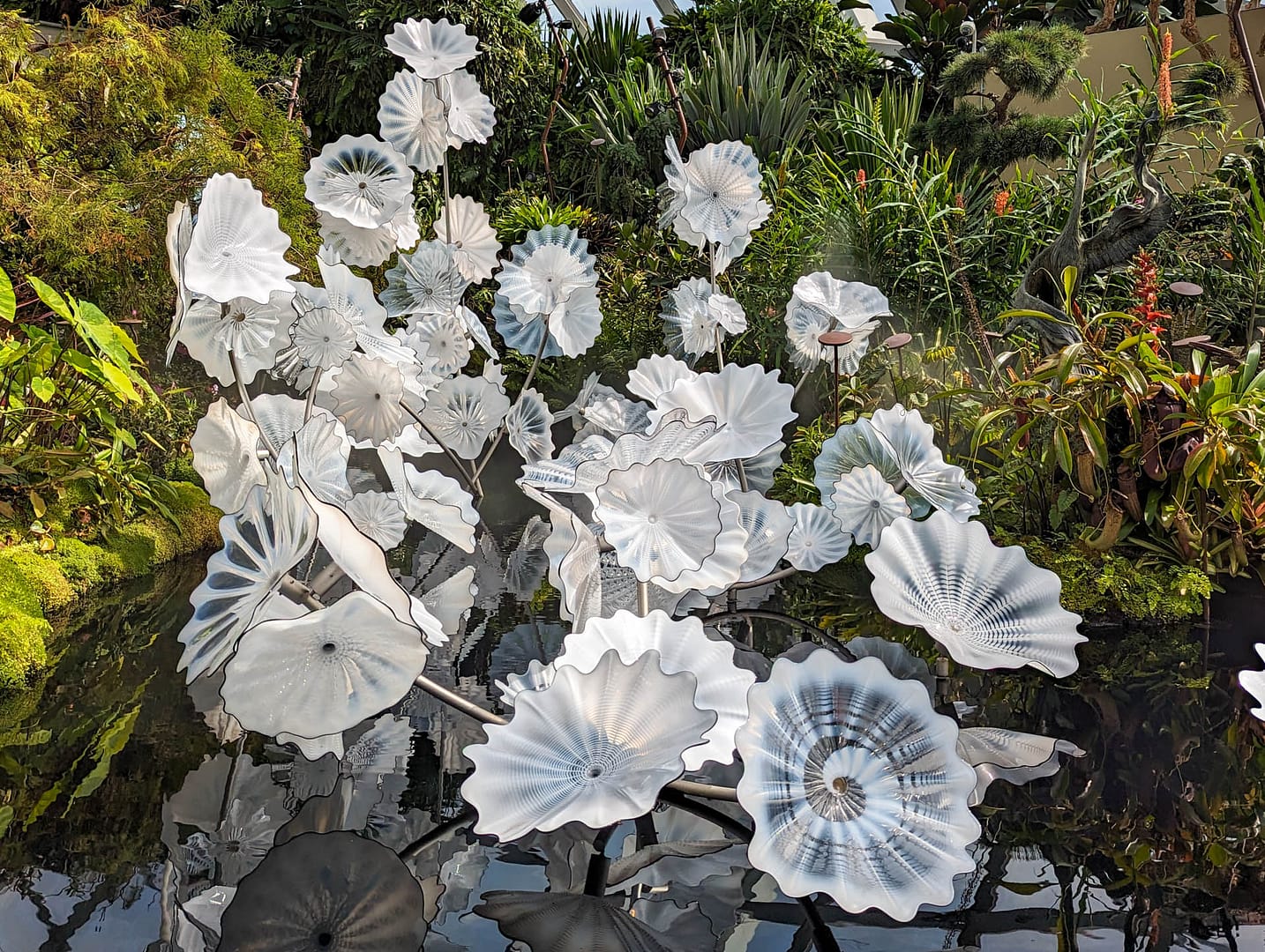 white manmade flowers