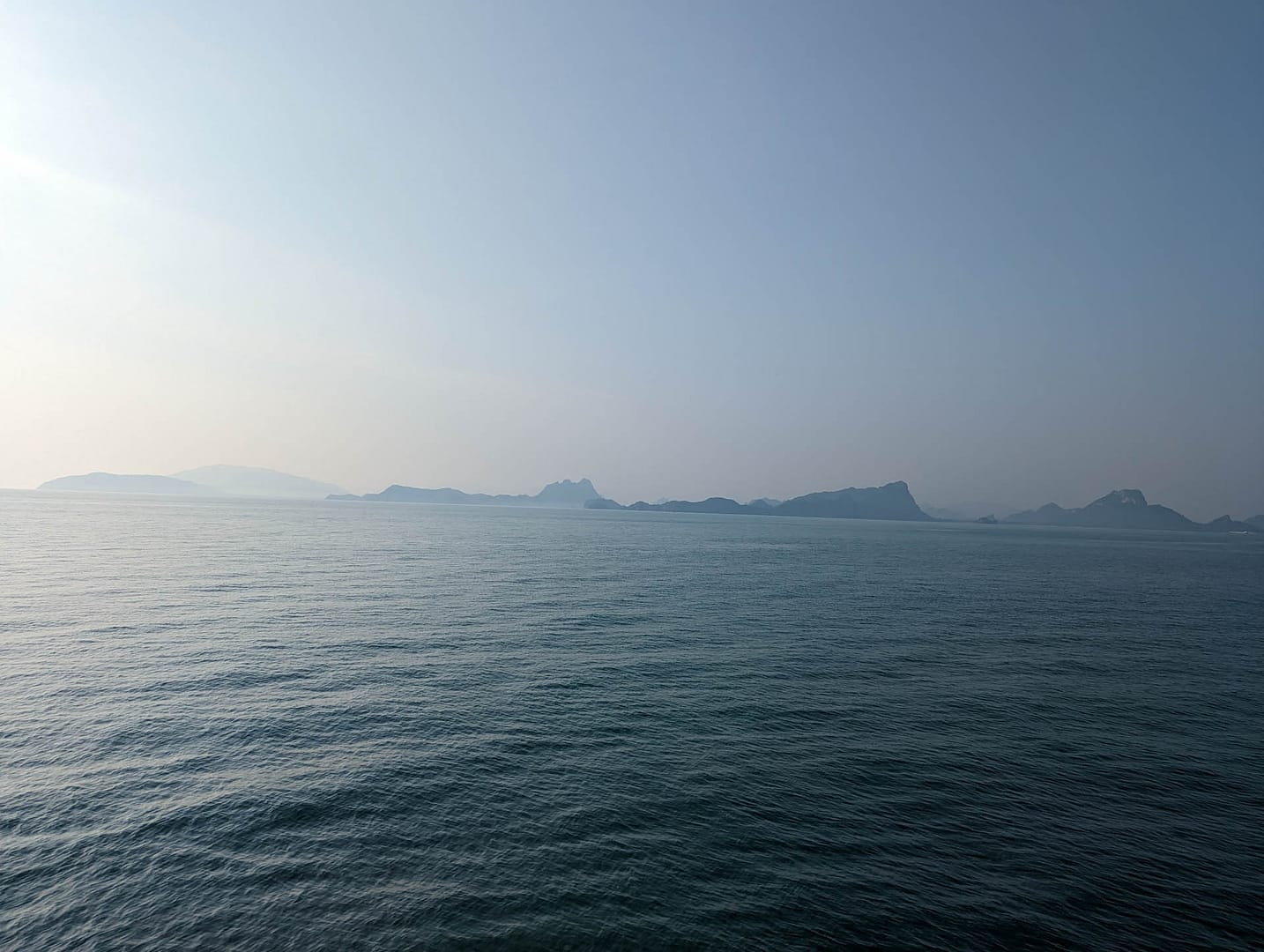 calm water and islands