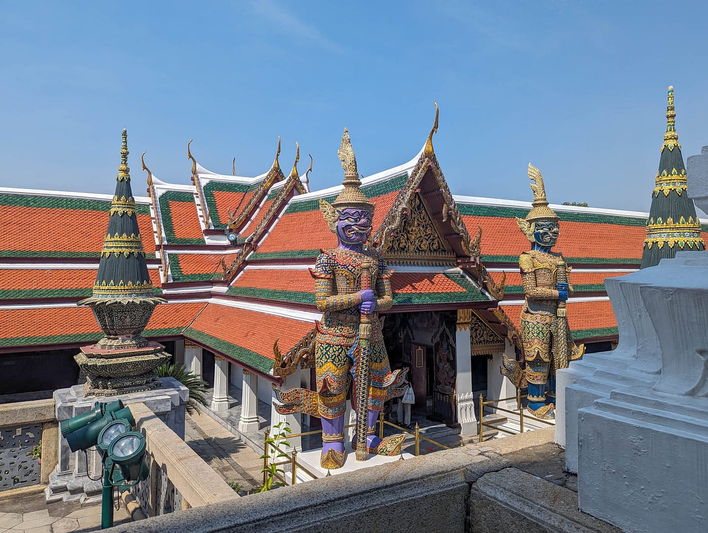 temple building with statues
