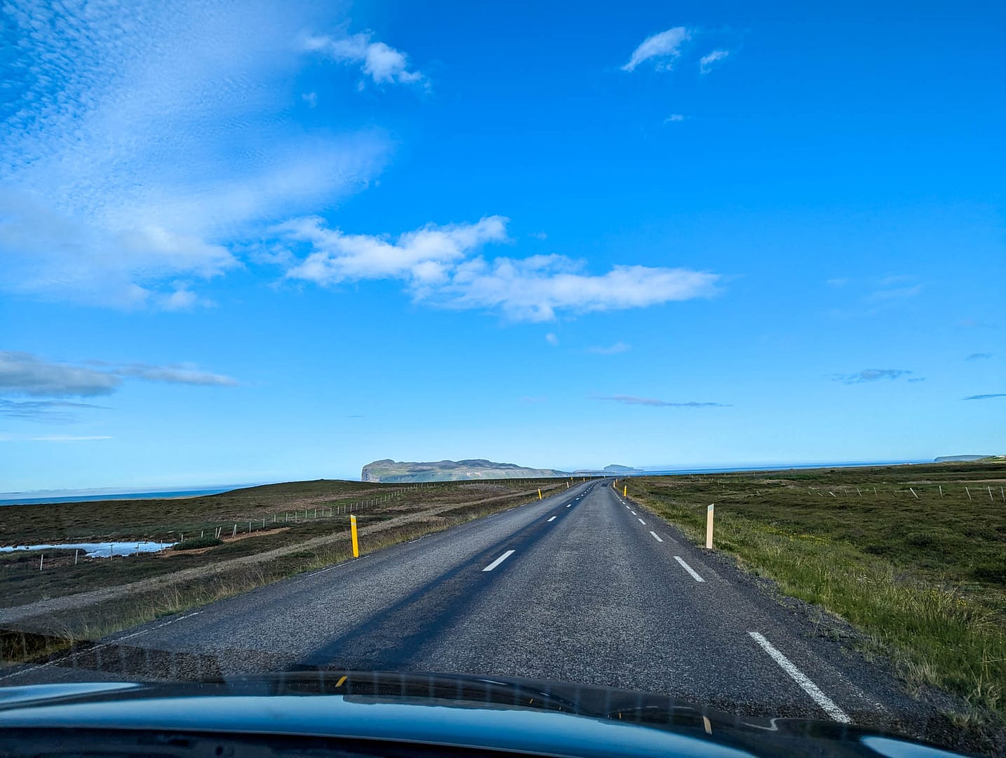 road with islands in distance