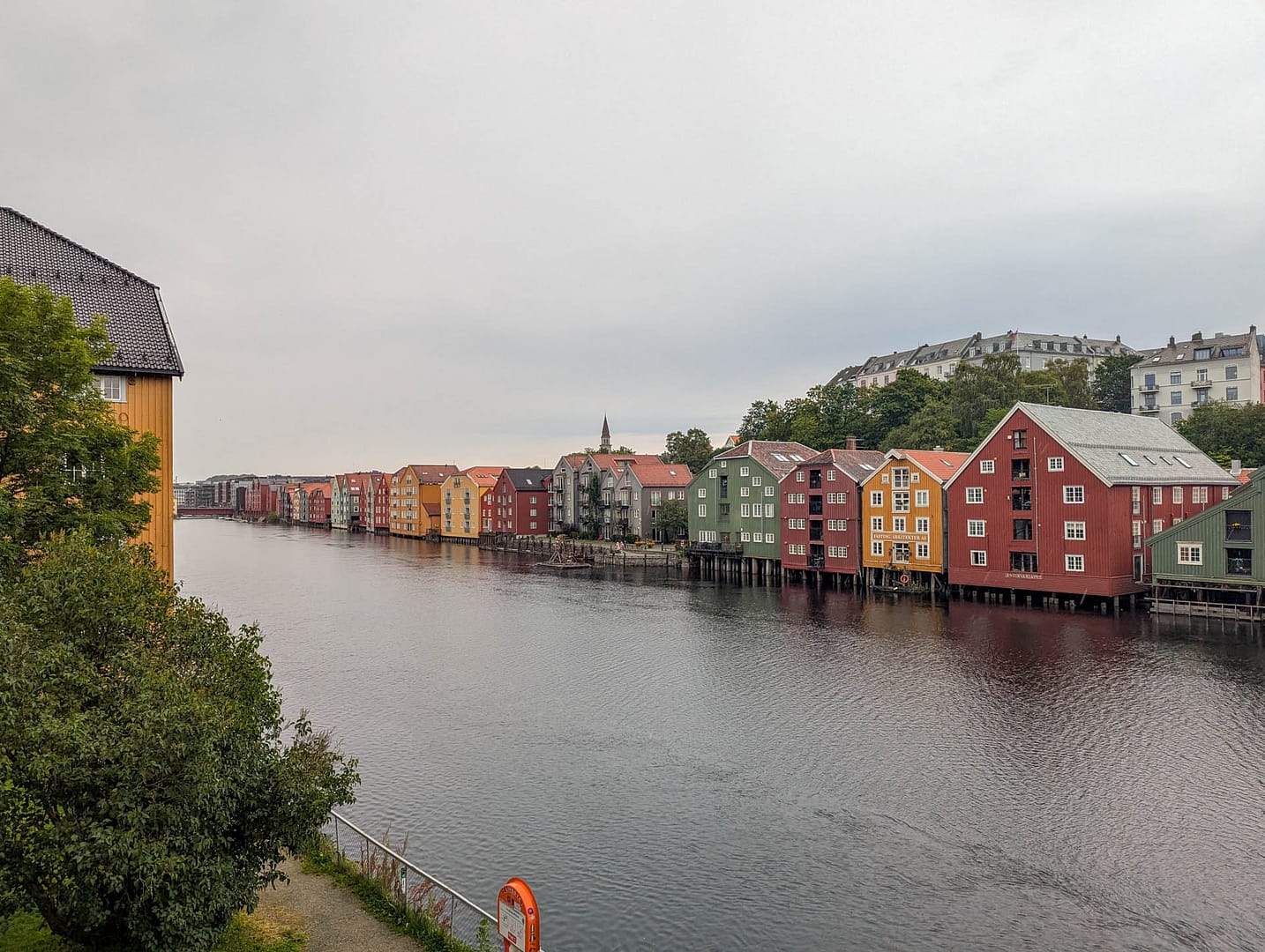 colorful waterfront buildings