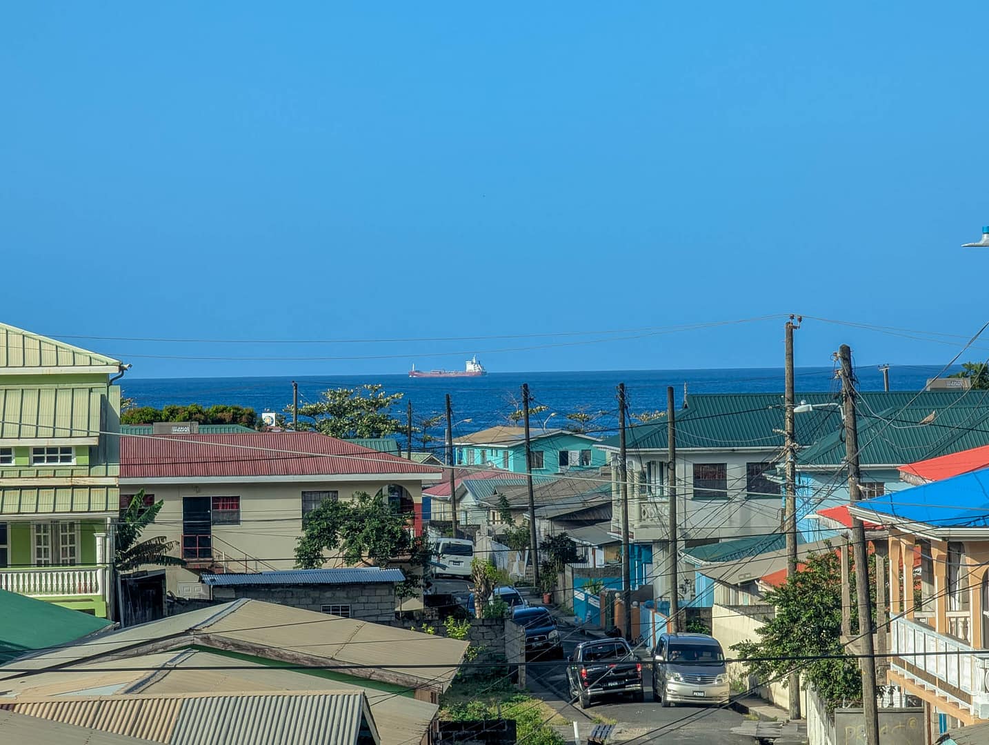 terrace view with ship