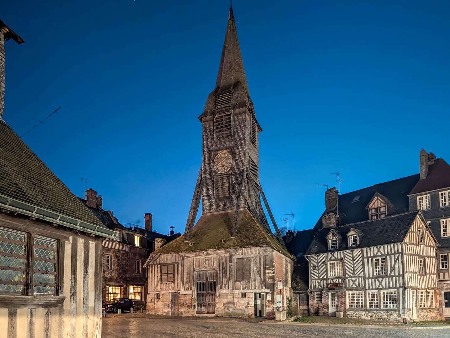 bell tower in evening