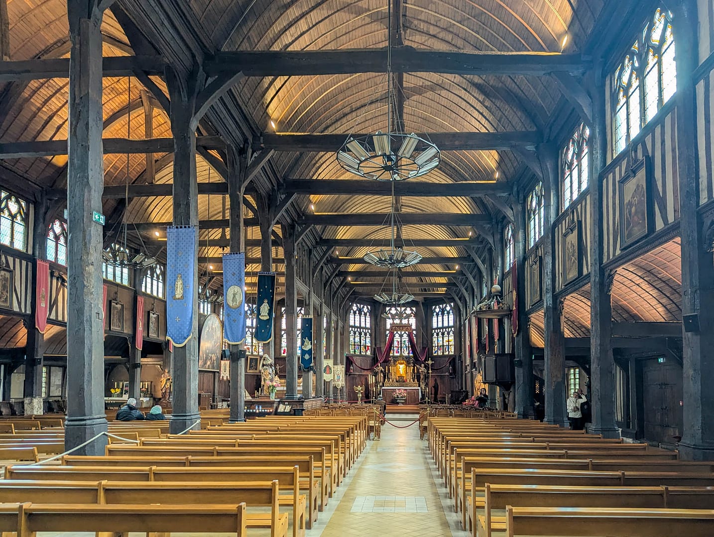 wooden church interior