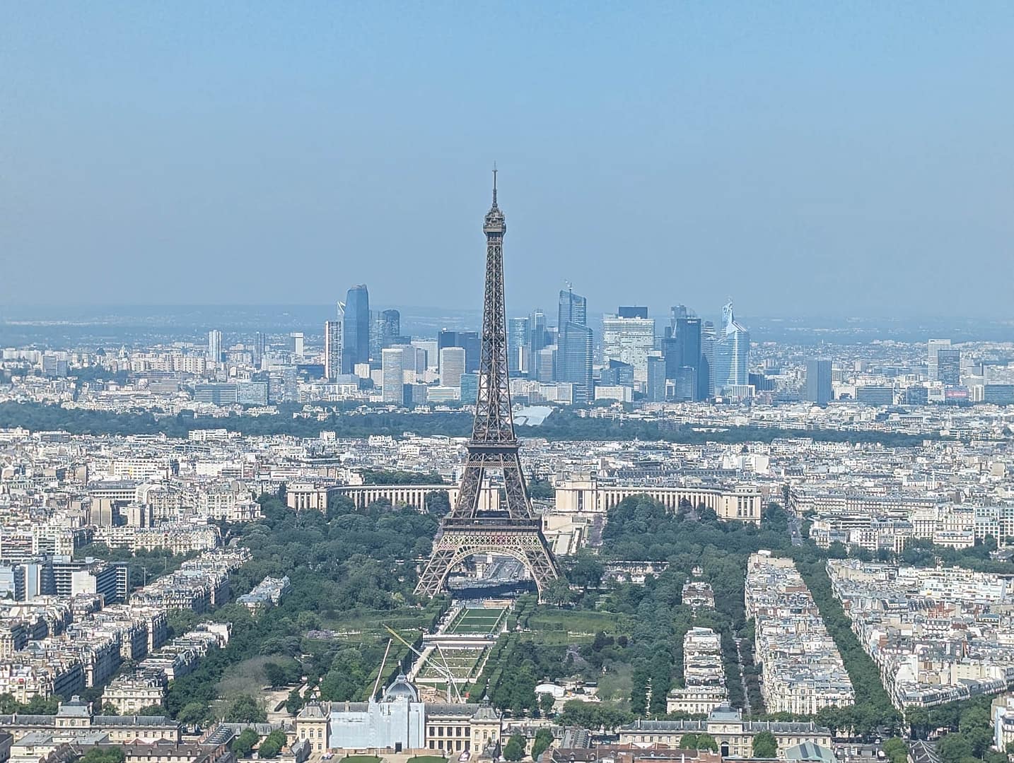 view of Eiffel Tower from Montparnasse Tower