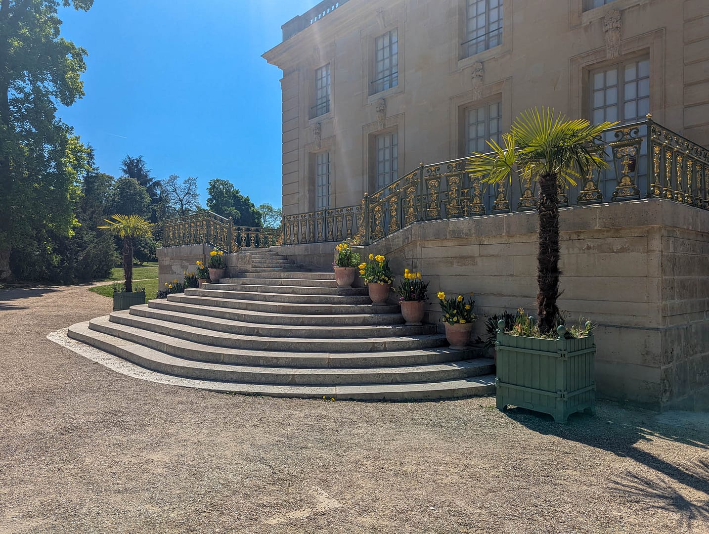 outside stairs at Trianon