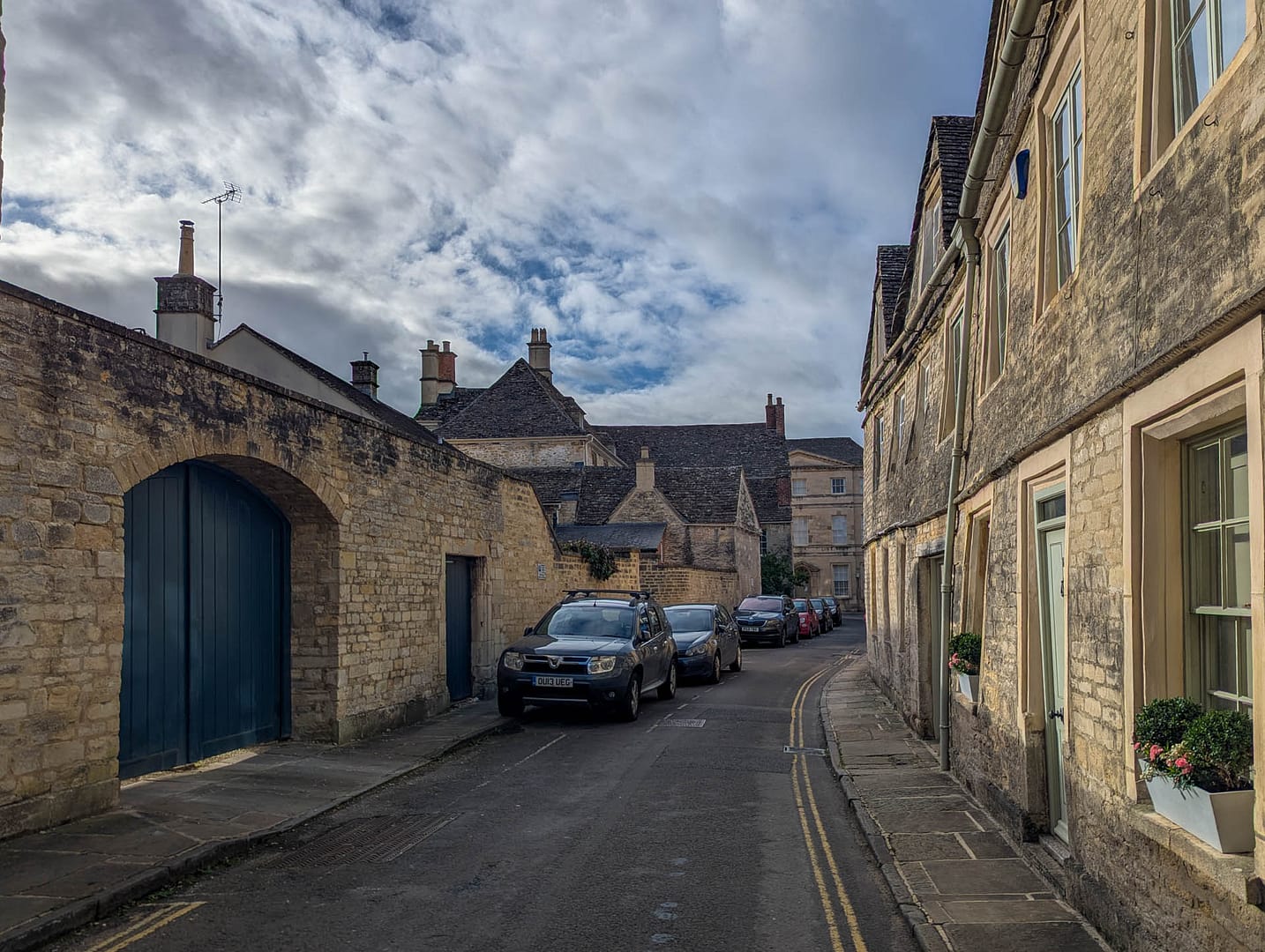 old houses on narrow street
