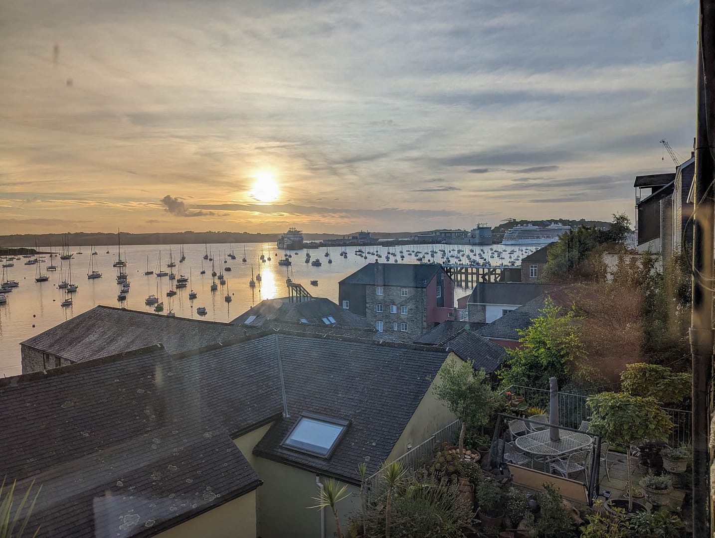 dawn over the water