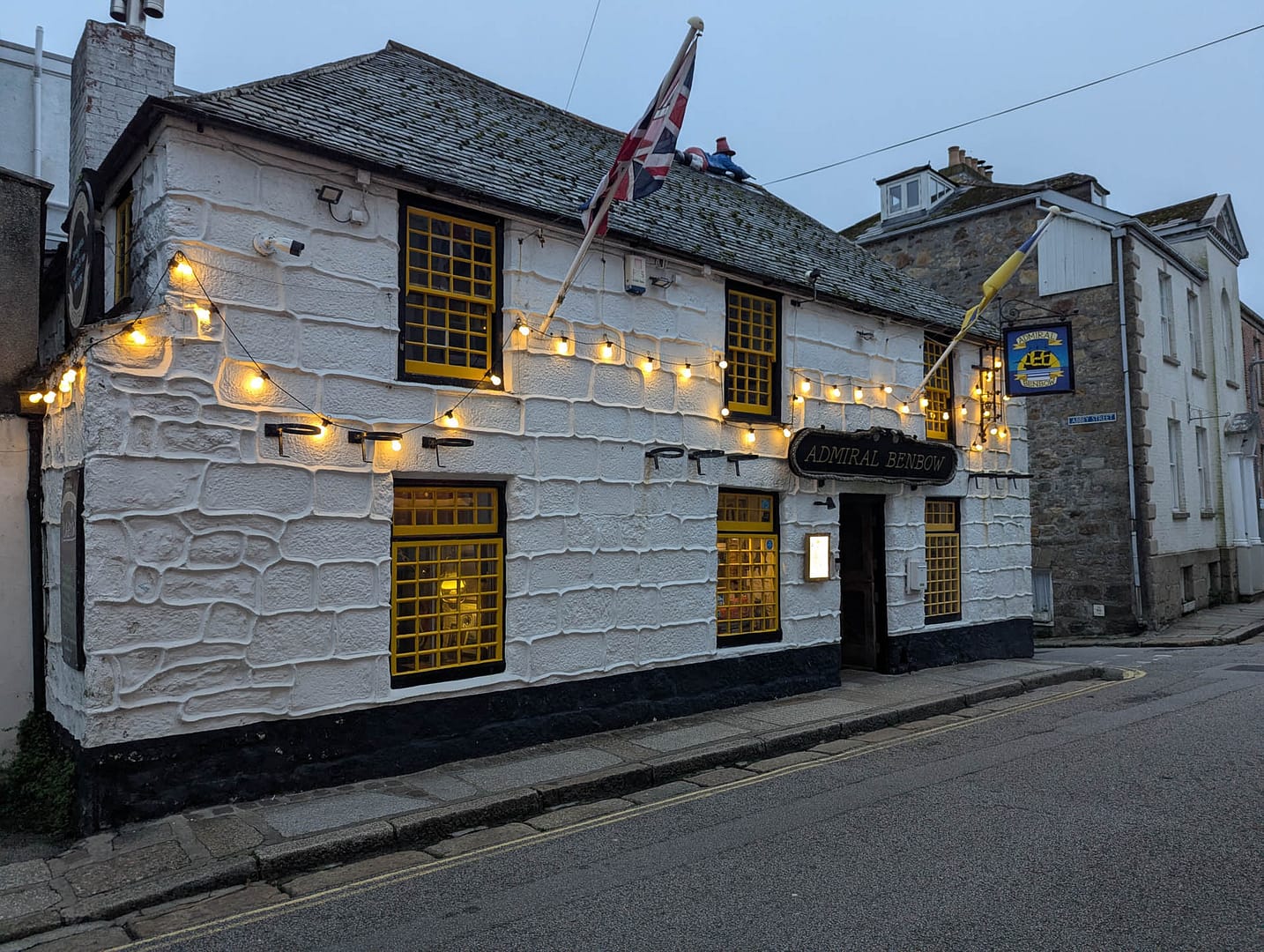 Admiral Benbow Inn at night