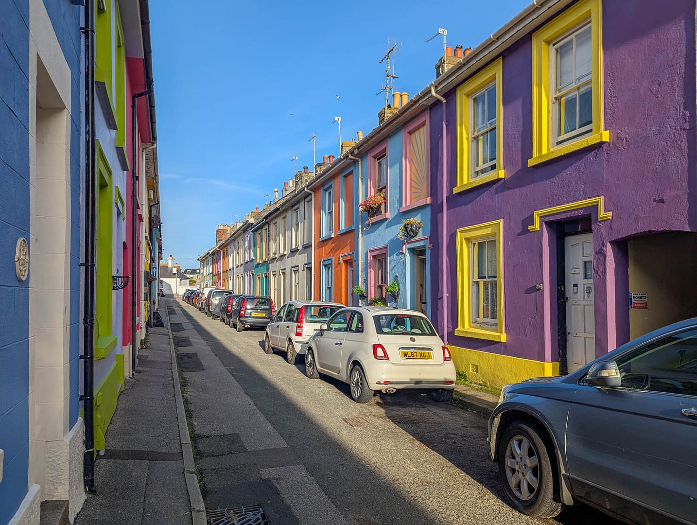 bright colored houses