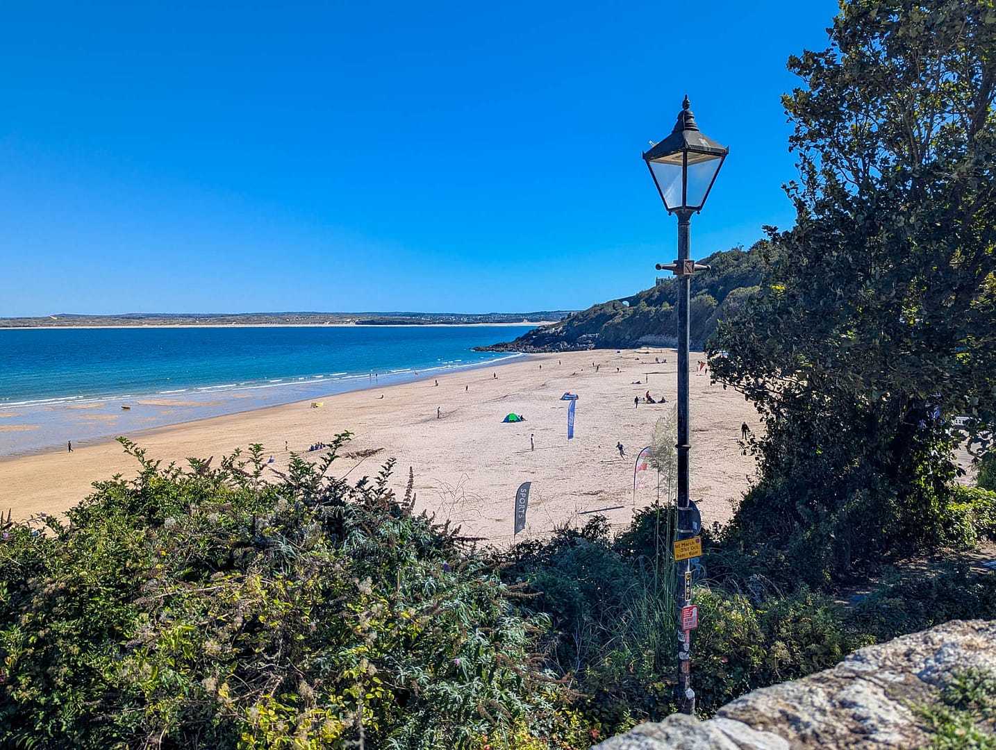 beach with streetlight