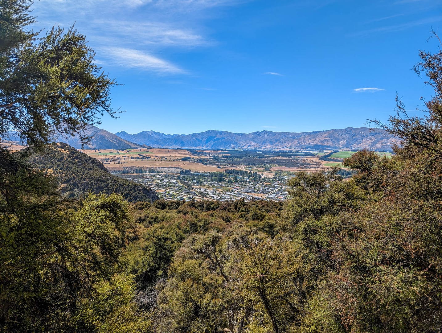 view from side of Mt Iron away from town
